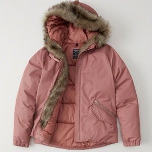 Abercrombie Pink Winter Coat